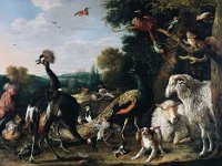 GG 393  GG 393, Melchior de Hondecoeter (1636-1695), Die Tiere vor der Arche Noah, Leinwand, 164 x 217 cm : Biblische Themen, Tiere